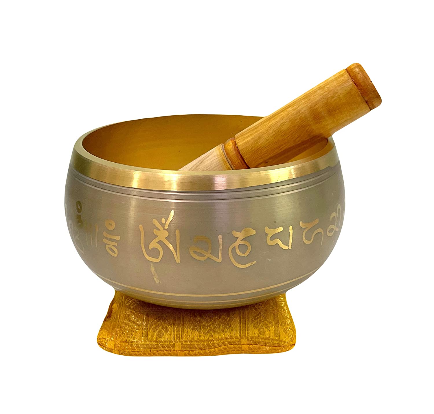 WIGANO 5 Inches Grey Singing Bowl for Meditation